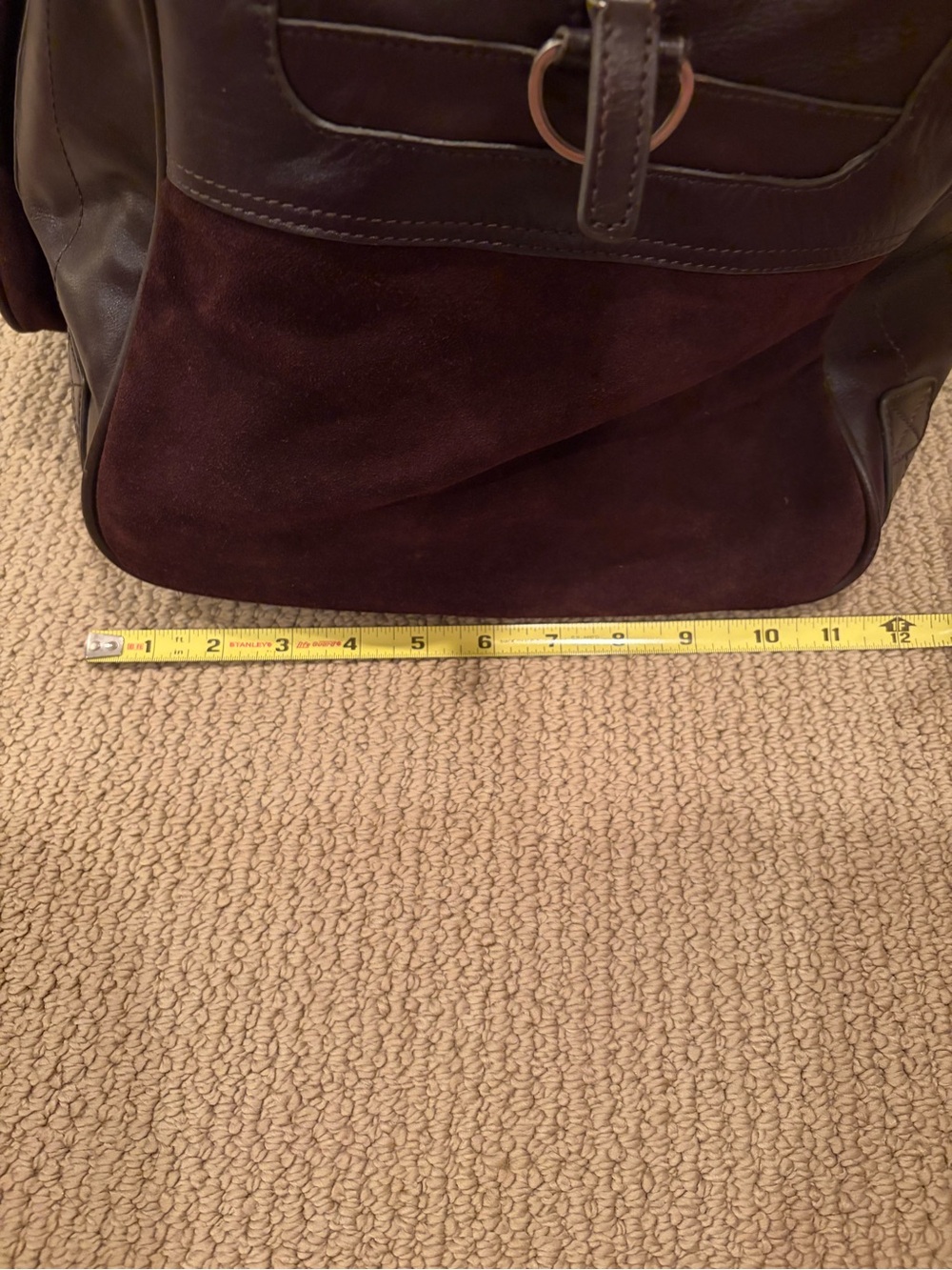 Fossil Brown Leather and Suede Weekender Bag - Picture 8 of 11